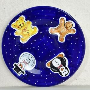 Gingerbread Man Snowman Christmas Penguin Holiday Bear Winter Santa Cookie Plate